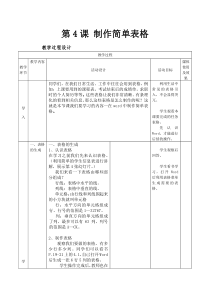 第4课《制作简单表格》教学设计3-八年级上册信息技术【川教版】