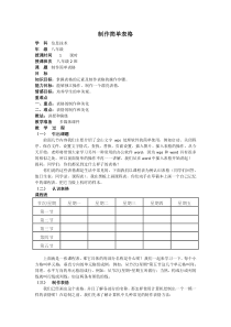 第4课《制作简单表格》教学设计7-八年级上册信息技术【川教版】