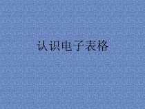 第7课《认识电子表格》PPT课件1-八年级上册信息技术【川教版】