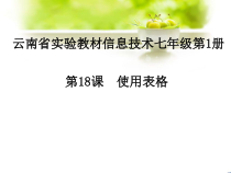 《表格的使用》PPT课件3-七年级上册信息技术【滇人版】