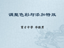 《活动1：调整色彩与添加特效》PPT课件2-八年级上版信息技术【人教蒙教】