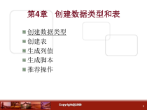 数据库 第04章   创建数据类型和表课件