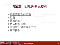 数据库 第05章   实现数据完整性课件