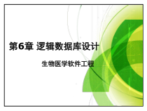 数据库原理与程序设计第6章-逻辑数据库设计课件