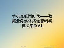 手机互联网时代——数据业务实体渠道营销新模式案例V4课件