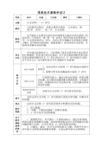 《分支结构_if语句》教案-九年级信息技术【人教蒙教】