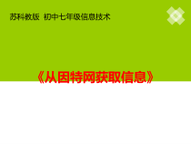 1.2.3《从因特网获取信息》PPT课件2-七年级信息技术【苏科版】