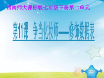 第11课《争当化妆师——修饰数据表》》PPT课件-七年级下册信息技术【西师大版】