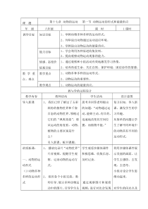 《第一节 动物运动的形式和能量供应》教学设计4-苏教版生物八年级上册