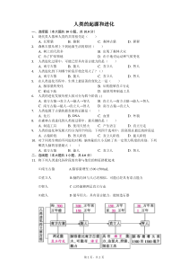 《第四节 人类的起源和进化》人习题-苏教版生物八年级上册
