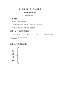 《第一节 生态系统的组成》学习任务单-苏教版生物八年级上册